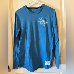 Under Armour Project Rock Teal Long Sleeve Men's Tee